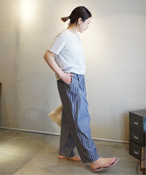 journal standard luxe ストライプイージークロップドパンツ JOURNAL STANDARD LUXE（ジャーナルスタンダード ラックス）の