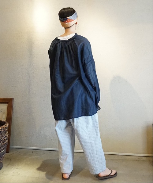 journal standard luxe ストライプイージークロップドパンツ JOURNAL STANDARD LUXE（ジャーナルスタンダード ラックス）の