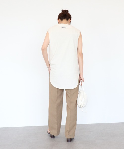 AMERICAN HOLIC（アメリカンホリック）の「ロゴノースリーブカットプルオーバー（Tシャツ/カットソー・レディース・アイボリー/ブラック/レッド/カーキ/サックスブルー・M/L）」の12枚目の写真