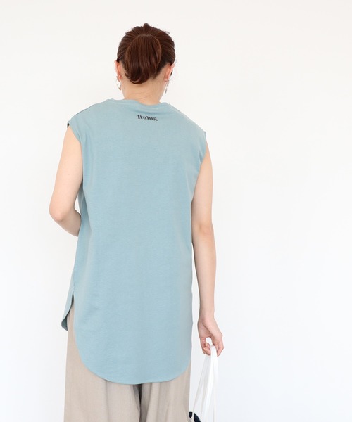 AMERICAN HOLIC（アメリカンホリック）の「ロゴノースリーブカットプルオーバー（Tシャツ/カットソー・レディース・アイボリー/ブラック/レッド/カーキ/サックスブルー・M/L）」の19枚目の写真