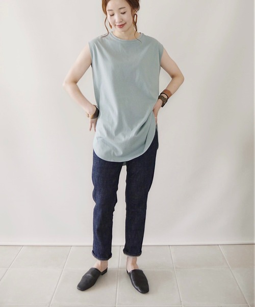 AMERICAN HOLIC（アメリカンホリック）の「ロゴノースリーブカットプルオーバー（Tシャツ/カットソー・レディース・アイボリー/ブラック/レッド/カーキ/サックスブルー・M/L）」の16枚目の写真