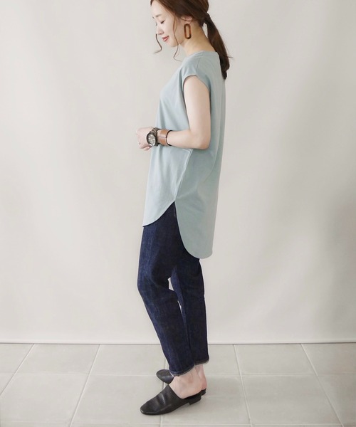 AMERICAN HOLIC（アメリカンホリック）の「ロゴノースリーブカットプルオーバー（Tシャツ/カットソー・レディース・アイボリー/ブラック/レッド/カーキ/サックスブルー・M/L）」の14枚目の写真