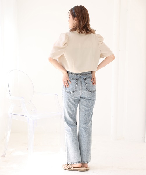 one after another NICE CLAUP（ワンアフターアナザーナイスクラップ）の「ショートテーラードジャケット（その他アウター・レディース・アイボリー/ブラック/ブルー系その他/ベージュ系その他/ブラック系その他・FREE）」の15枚目の写真