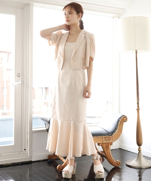 one after another NICE CLAUP（ワンアフターアナザーナイスクラップ）の「ショートテーラードジャケット（その他アウター・レディース・アイボリー/ブラック/ブルー系その他/ベージュ系その他/ブラック系その他・FREE）」の17枚目の写真