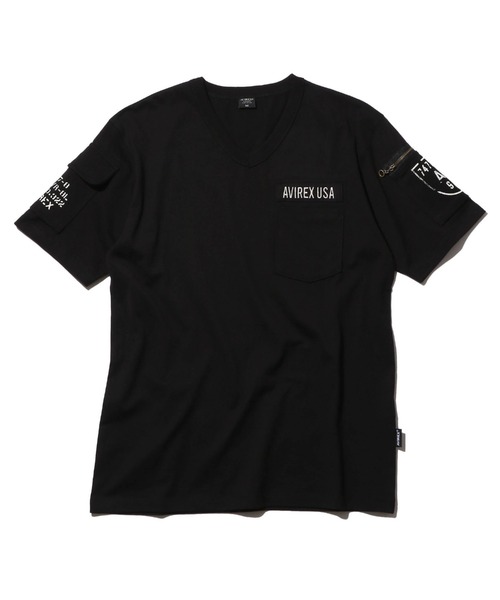 AVIREX（アヴィレックス）の「《WEB限定》FATIGUE V-NECK T-SHIRT / ファティーグ  Vネック Tシャツ / AVIREX / アヴィレックス（Tシャツ/カットソー・メンズ・オリーブ/ネイビー/ブラック/ホワイト/Black/White・SMALL/MEDIUM/X-LARGE/XX-LARGE/LARGE）」の17枚目の写真