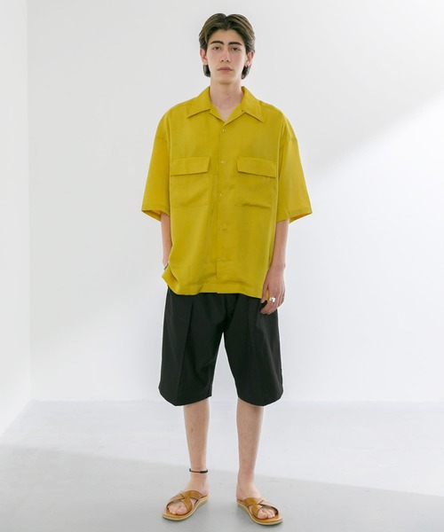 URBAN RESEARCH(アーバンリサーチ)の「URBAN RESEARCH iD サテンオープンカラーシャツ(シャツ/ブラウス・メンズ・イエロー/ブルー系その他/バーガンディー・MEDIUM/LARGE)」の7枚目の写真