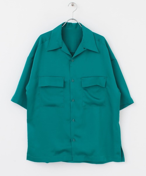 URBAN RESEARCH(アーバンリサーチ)の「URBAN RESEARCH iD サテンオープンカラーシャツ(シャツ/ブラウス・メンズ・イエロー/ブルー系その他/バーガンディー・MEDIUM/LARGE)」の12枚目の写真