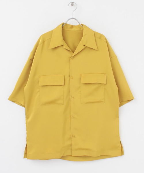 URBAN RESEARCH(アーバンリサーチ)の「URBAN RESEARCH iD サテンオープンカラーシャツ(シャツ/ブラウス・メンズ・イエロー/ブルー系その他/バーガンディー・MEDIUM/LARGE)」の13枚目の写真