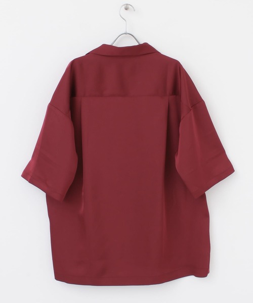 URBAN RESEARCH(アーバンリサーチ)の「URBAN RESEARCH iD サテンオープンカラーシャツ(シャツ/ブラウス・メンズ・イエロー/ブルー系その他/バーガンディー・MEDIUM/LARGE)」の15枚目の写真