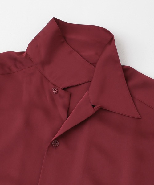 URBAN RESEARCH(アーバンリサーチ)の「URBAN RESEARCH iD サテンオープンカラーシャツ(シャツ/ブラウス・メンズ・イエロー/ブルー系その他/バーガンディー・MEDIUM/LARGE)」の16枚目の写真