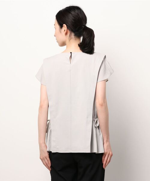 INTERPLANET（インタープラネット）の「カットジョーゼット異素材切替プルオーバー（Tシャツ/カットソー・レディース・ライトグレー/ネイビー/ミント・FREE）」の5枚目の写真