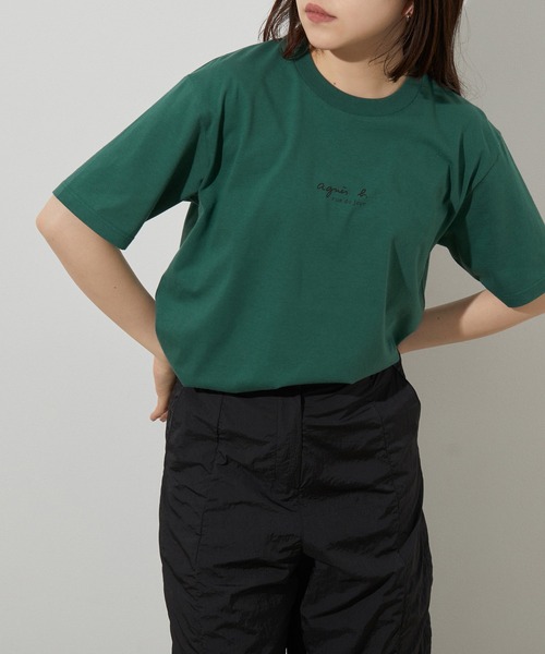 agnes b.(アニエスベー)の「【agnes b. pour ADAM ET ROPE'】MINI LOGO T(Tシャツ/カットソー・レディース・サックスブルー/グリーン/ブラック/ホワイト・M)」の4枚目の写真