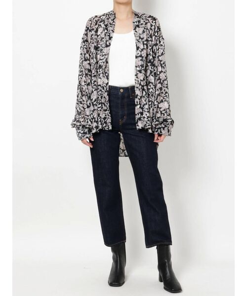 Ungrid（アングリッド）の「シアーフラワーノーカラーシャツ（シャツ/ブラウス・レディース・ブラック/アイボリー・FREE）」の22枚目の写真