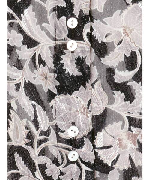 Ungrid（アングリッド）の「シアーフラワーノーカラーシャツ（シャツ/ブラウス・レディース・ブラック/アイボリー・FREE）」の20枚目の写真