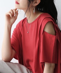 osharewalker | 『オープンショルダータックTシャツ』(Tシャツ/カットソー)