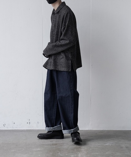 remer（リメール）の「loose wide denim PT/ルーズワイドデニムパンツ（デニムパンツ・メンズ・サックスブルー/インディゴブルー・SMALL/MEDIUM/LARGE）」の18枚目の写真