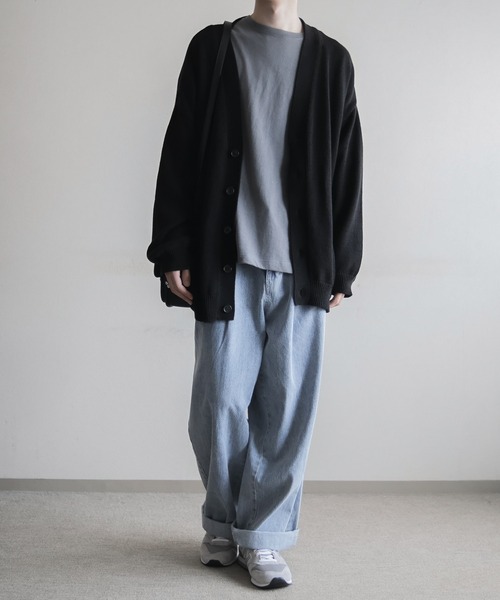 remer（リメール）の「loose wide denim PT/ルーズワイドデニムパンツ（デニムパンツ・メンズ・サックスブルー/インディゴブルー・SMALL/MEDIUM/LARGE）」の20枚目の写真