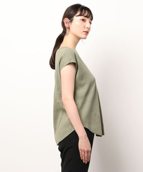 LOWRYS FARM（ローリーズファーム）の「2WAYワッフルフレンチスリーブ 957492（Tシャツ/カットソー・レディース・カーキ/チャコールグレー/ブラウン/アイボリー・FREE）」の6枚目の写真