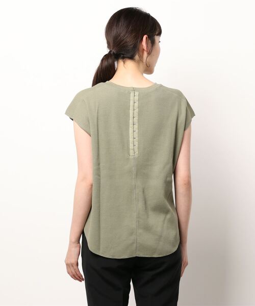 LOWRYS FARM（ローリーズファーム）の「2WAYワッフルフレンチスリーブ 957492（Tシャツ/カットソー・レディース・カーキ/チャコールグレー/ブラウン/アイボリー・FREE）」の7枚目の写真