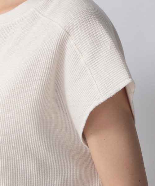 LOWRYS FARM（ローリーズファーム）の「2WAYワッフルフレンチスリーブ 957492（Tシャツ/カットソー・レディース・カーキ/チャコールグレー/ブラウン/アイボリー・FREE）」の12枚目の写真