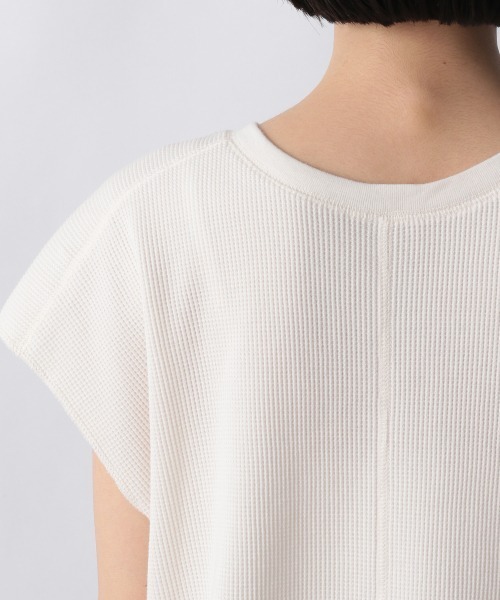 LOWRYS FARM（ローリーズファーム）の「2WAYワッフルフレンチスリーブ 957492（Tシャツ/カットソー・レディース・カーキ/チャコールグレー/ブラウン/アイボリー・FREE）」の14枚目の写真