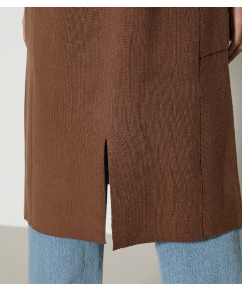 AZUL by moussy（アズールバイマウジー）の「SWEATTER LONG VEST/セーターロングベスト（ベスト・レディース・ブラック/ライトブラウン/杢グレー・FREE）」の15枚目の写真