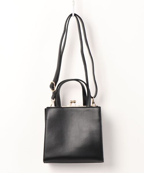 RETRO GIRL（レトロガール）の「ガマ口スクエアミニBAG（ショルダーバッグ・レディース・アイボリー/ダークブラウン/ブラック・FREE）」の4枚目の写真