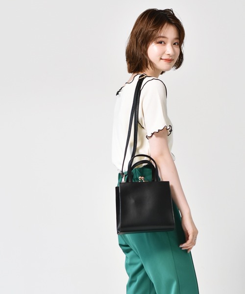 RETRO GIRL（レトロガール）の「ガマ口スクエアミニBAG（ショルダーバッグ・レディース・アイボリー/ダークブラウン/ブラック・FREE）」の9枚目の写真