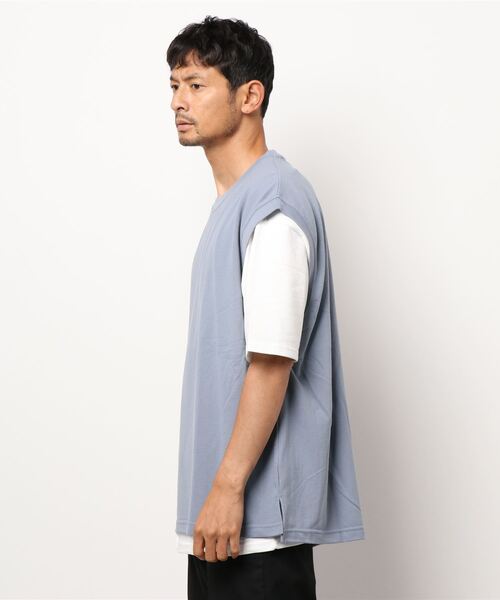 JUNRED（ジュンレッド）の「ベストアンサンブルカットソー（アンサンブル・メンズ・グレー/ブルー系その他4/レンガ・LL/M/L）」の4枚目の写真