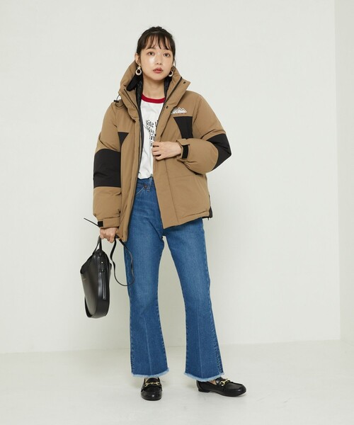 FREAK'S STORE（フリークスストア）の「FIRST DOWN×FREAK'S STORE/ファーストダウン パネルショートダウン（ダウンジャケット/コート・レディース・ブラック/ベージュ/ピンク・SMALL/MEDIUM）」の15枚目の写真