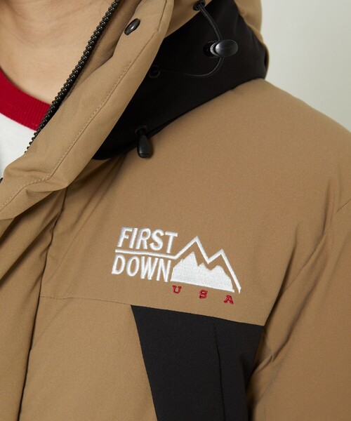 FREAK'S STORE（フリークスストア）の「FIRST DOWN×FREAK'S STORE/ファーストダウン パネルショートダウン（ダウンジャケット/コート・レディース・ブラック/ベージュ/ピンク・SMALL/MEDIUM）」の21枚目の写真