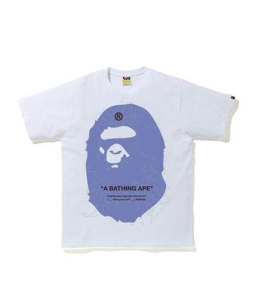 A BATHING APE(アベイシングエイプ)の「BIG APE HEAD DIGITAL MOSAIC TEE M(Tシャツ/カットソー・メンズ・ホワイト/ブラック・XX-LARGE/XXX-LARGE/LARGE/SMALL/X-LARGE/MEDIUM)」の1枚目の写真