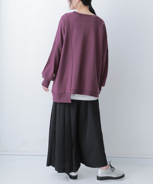 osharewalker（オシャレウォーカー）の「【廃盤】『裾ファスナーデザインスウェット』（スウェット・レディース・パープル/グレイッシュブルー/ブラック/グレイッシュベージュ/アイボリー・FREE）」の9枚目の写真
