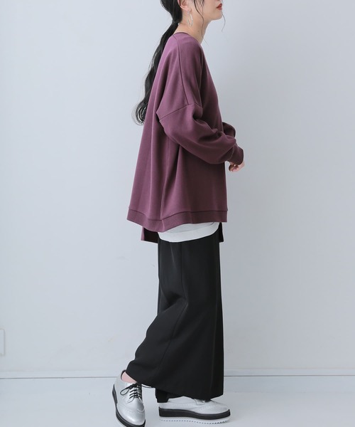 osharewalker（オシャレウォーカー）の「【廃盤】『裾ファスナーデザインスウェット』（スウェット・レディース・パープル/グレイッシュブルー/ブラック/グレイッシュベージュ/アイボリー・FREE）」の10枚目の写真
