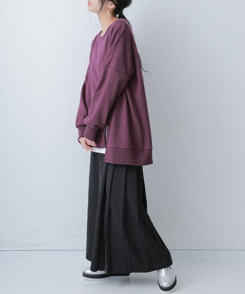 osharewalker（オシャレウォーカー）の「【廃盤】『裾ファスナーデザインスウェット』（スウェット・レディース・パープル/グレイッシュブルー/ブラック/グレイッシュベージュ/アイボリー・FREE）」の8枚目の写真