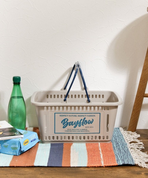 BAYFLOW(ベイフロー)の「BFレジカゴミニ2(インテリア雑貨・レディース・グリーン/ネイビー/グレー・0)」の2枚目の写真