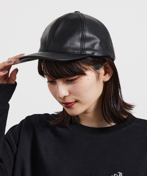 JUNRED（ジュンレッド）の「シンセティックレザーCAP（キャップ・メンズ・ブラック・FREE）」の7枚目の写真