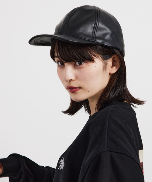 JUNRED（ジュンレッド）の「シンセティックレザーCAP（キャップ・メンズ・ブラック・FREE）」の8枚目の写真