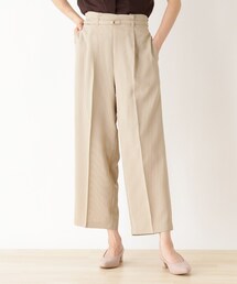 DRESKIP | 細ベルト付きミニチェックワイドパンツ(その他パンツ)