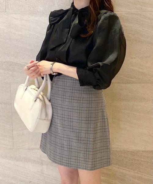 one after another NICE CLAUP(ワンアフターアナザーナイスクラップ)の「アソート台形ミニスカート/セットアップ2021AW(スカート・レディース・ベージュ/ベージュ系その他/ブラック系その他/ブラック系その他2・FREE)」の1枚目の写真