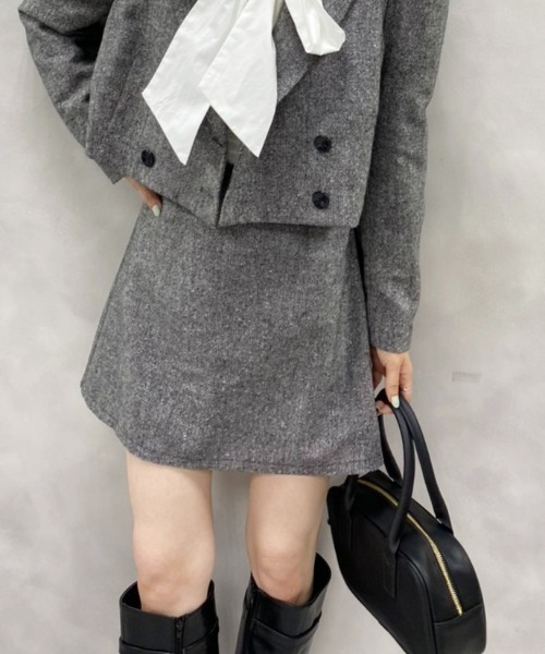 one after another NICE CLAUP(ワンアフターアナザーナイスクラップ)の「アソート台形ミニスカート/セットアップ2021AW(スカート・レディース・ベージュ/ベージュ系その他/ブラック系その他/ブラック系その他2・FREE)」の3枚目の写真