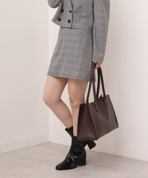 one after another NICE CLAUP(ワンアフターアナザーナイスクラップ)の「アソート台形ミニスカート/セットアップ2021AW(スカート・レディース・ベージュ/ベージュ系その他/ブラック系その他/ブラック系その他2・FREE)」の6枚目の写真