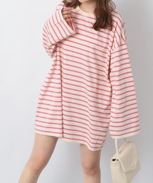 レディースのtシャツ カットソー ピンク 桃色系 ボーダー柄 ファッション通販 Zozotown