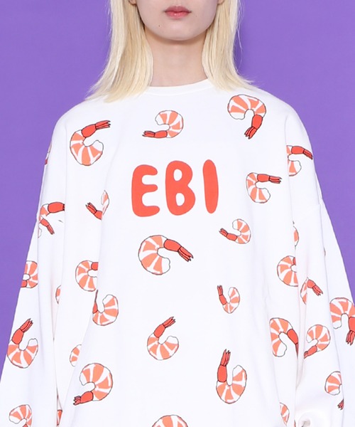 PUNYUS（プニュズ）の「フード総柄スウェット（EBI）（スウェット