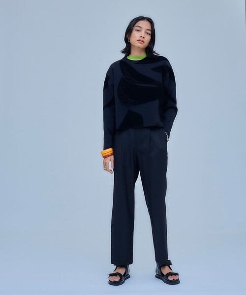 UNITED TOKYO（ユナイテッドトウキョウ）の「モールアートジャガードニット（ニット/セーター・レディース・ブラック/ベージュ・FREE）」の14枚目の写真