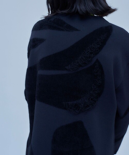 UNITED TOKYO（ユナイテッドトウキョウ）の「モールアートジャガードニット（ニット/セーター・レディース・ブラック/ベージュ・FREE）」の12枚目の写真