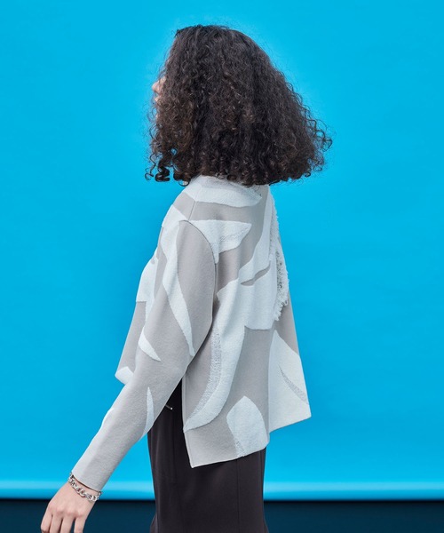 UNITED TOKYO（ユナイテッドトウキョウ）の「モールアートジャガードニット（ニット/セーター・レディース・ブラック/ベージュ・FREE）」の18枚目の写真