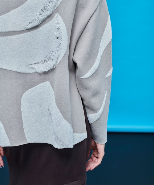 UNITED TOKYO（ユナイテッドトウキョウ）の「モールアートジャガードニット（ニット/セーター・レディース・ブラック/ベージュ・FREE）」の21枚目の写真