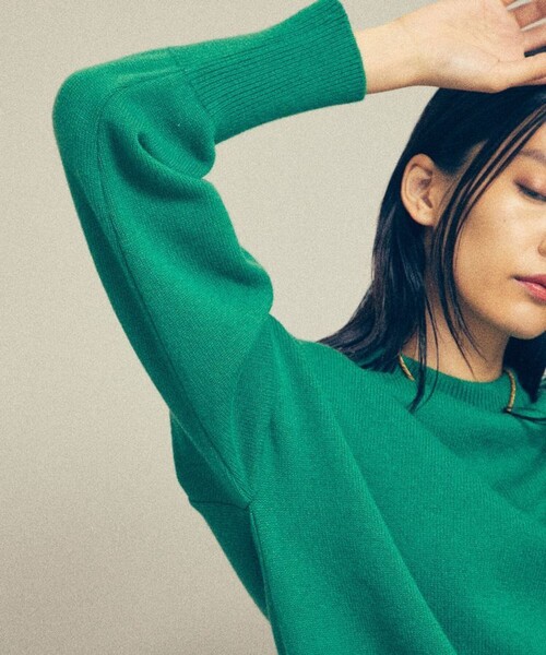 MATURED（マチュアード）の「【MATURED(マチュアード)】クルーネックオーバーニット（ニット/セーター・レディース・オレンジ/グリーン・FREE）」の12枚目の写真