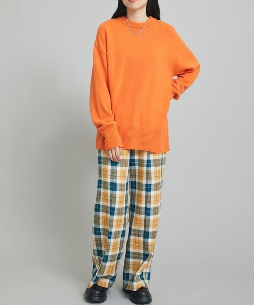 MATURED（マチュアード）の「【MATURED(マチュアード)】クルーネックオーバーニット（ニット/セーター・レディース・オレンジ/グリーン・FREE）」の14枚目の写真